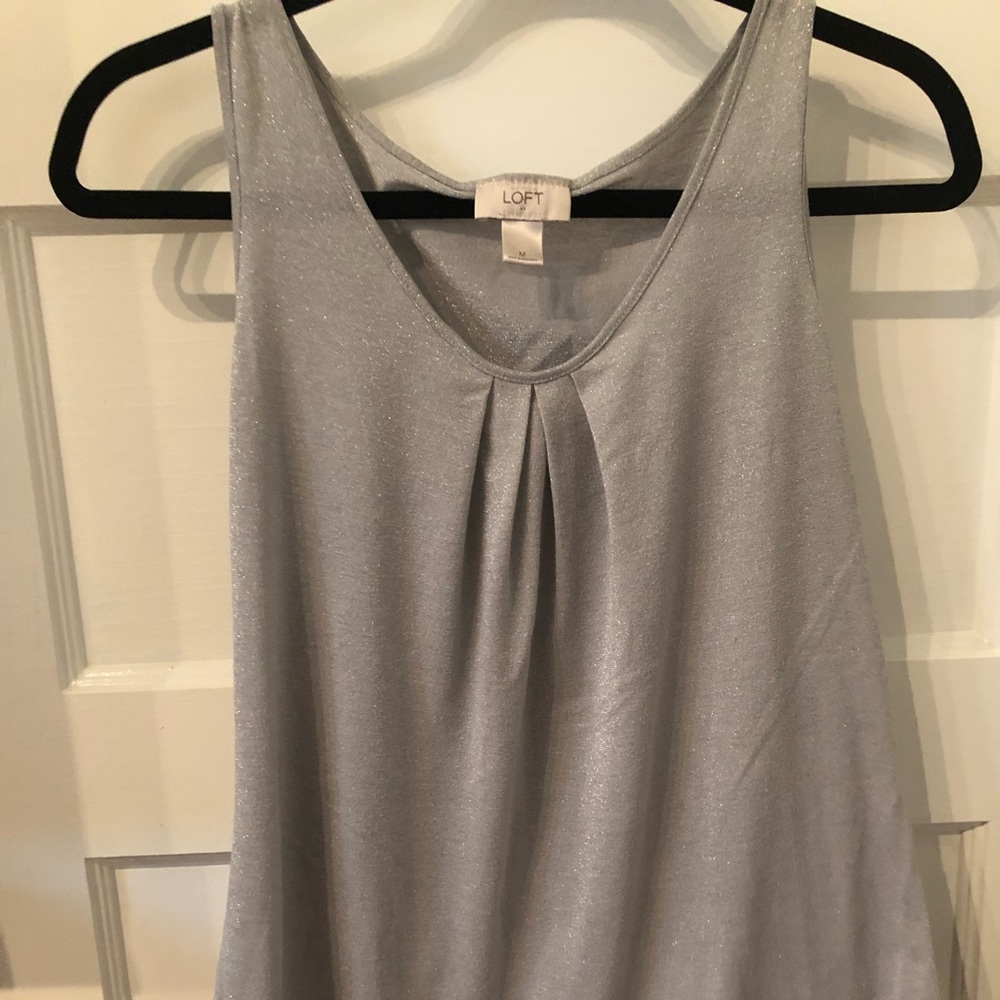 Silver tank top from Loft